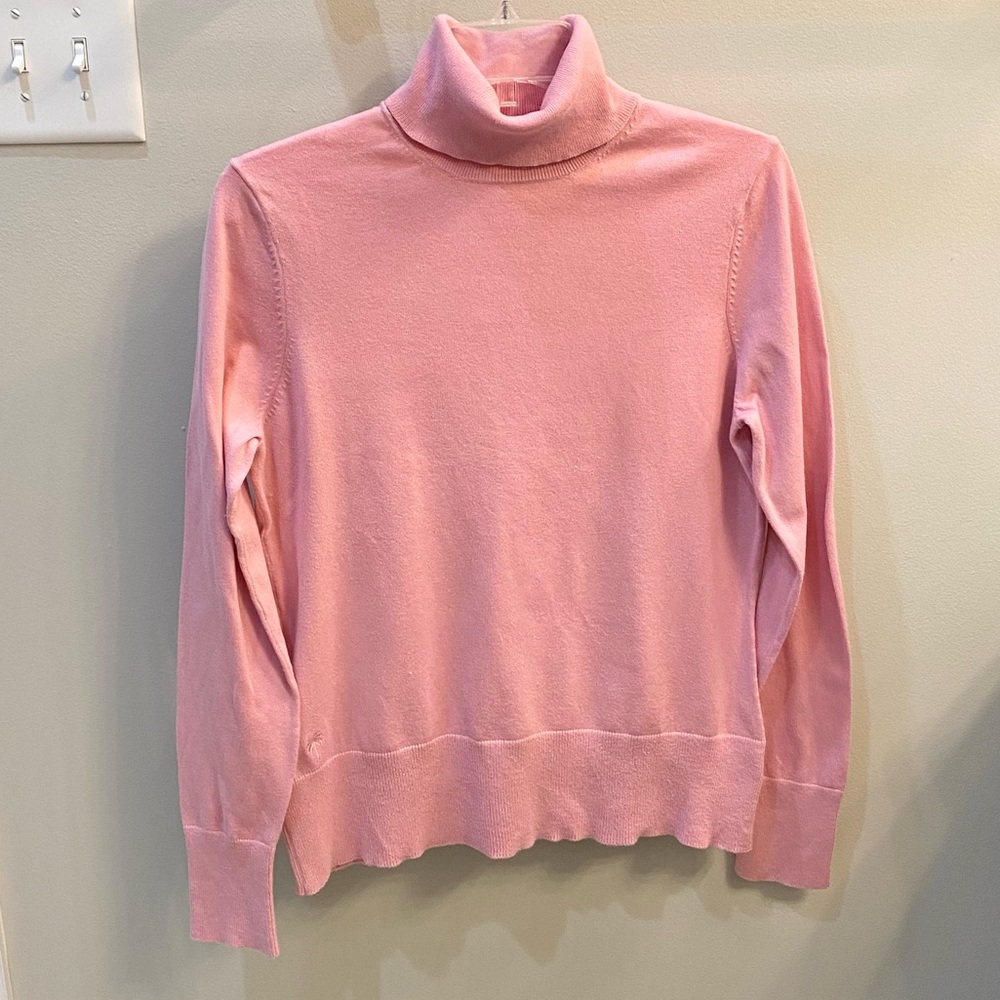 Lilly Pulitzer Bobbi Knit Turtleneck Homecoming Pink M Vintage